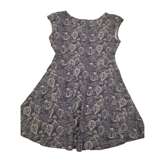 Effies Heart Dress gray grey hot air Balloon mod cloth sz small short sleeveless - Picture 2 of 7